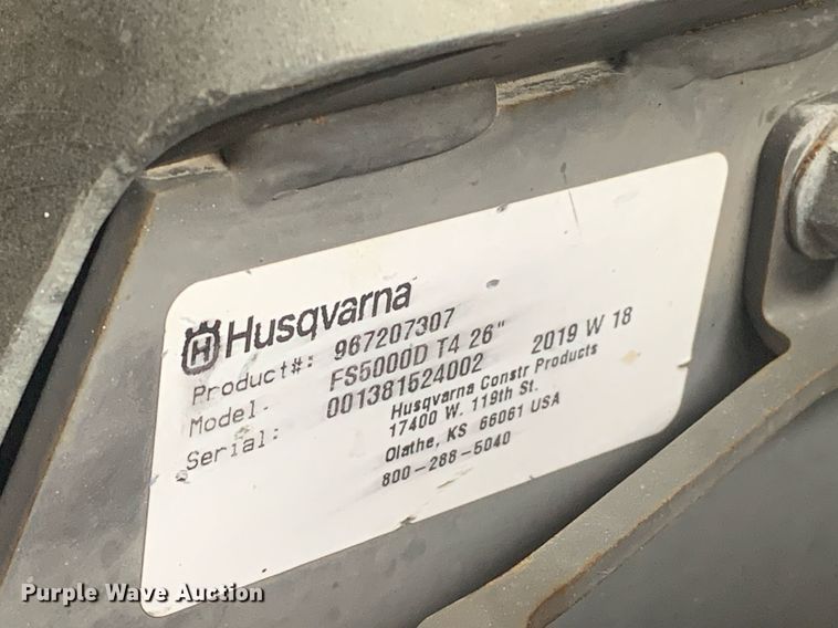 image for item KX9792 2019 Husqvarna  FS 5000D Concrete saw