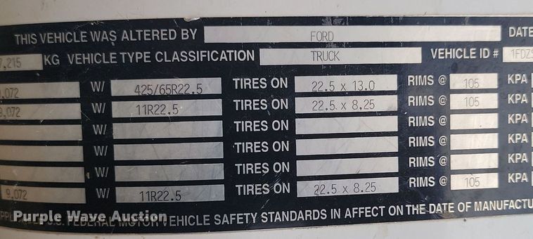 image for item LA9631 1998 Ford S86 ready mix truck