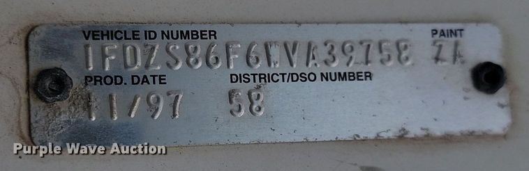 image for item LA9631 1998 Ford S86 ready mix truck