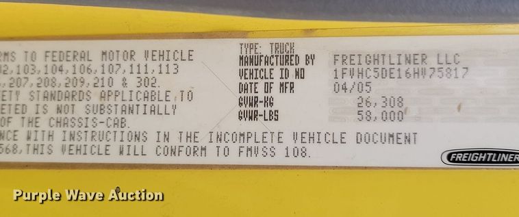 image for item LA9640 2006 Freightliner  M2 Business Class dump truck