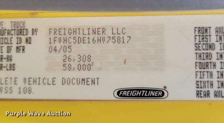 image for item LA9640 2006 Freightliner  M2 Business Class dump truck