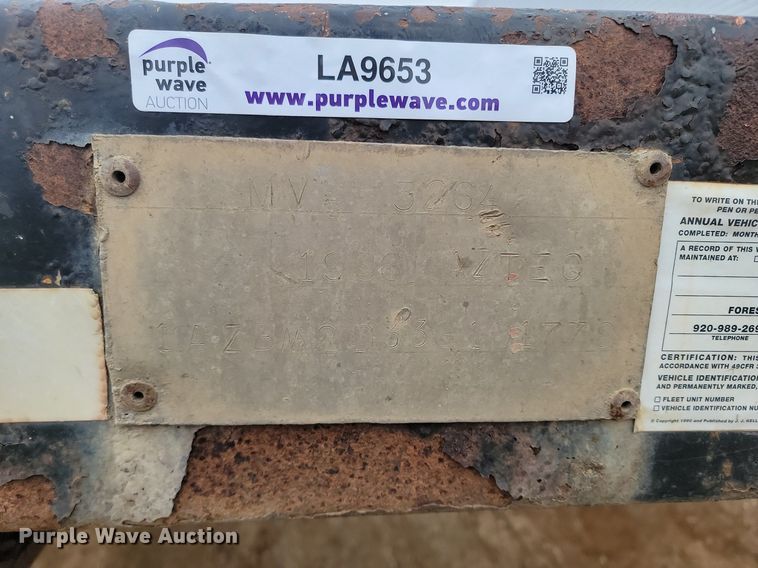 image for item LA9653 1986 Aztec flatbed trailer