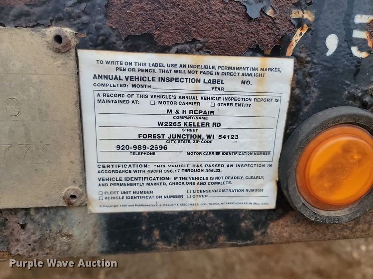 image for item LA9653 1986 Aztec flatbed trailer