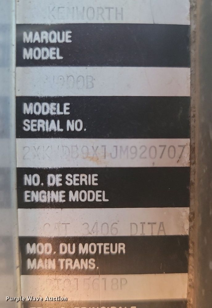 image for item LA9698 1988 Kenworth  W900 dump truck