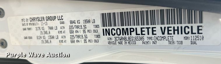 image for item LD9957 2014 Dodge Ram 5500 HD bucket truck