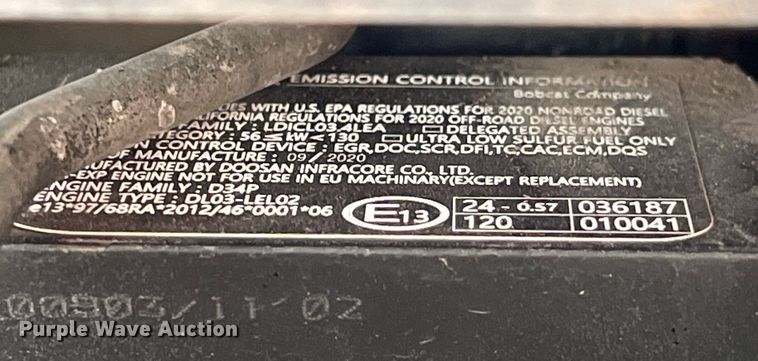 image for item LD9968 2021 Bobcat T770 tracked skid steer loader