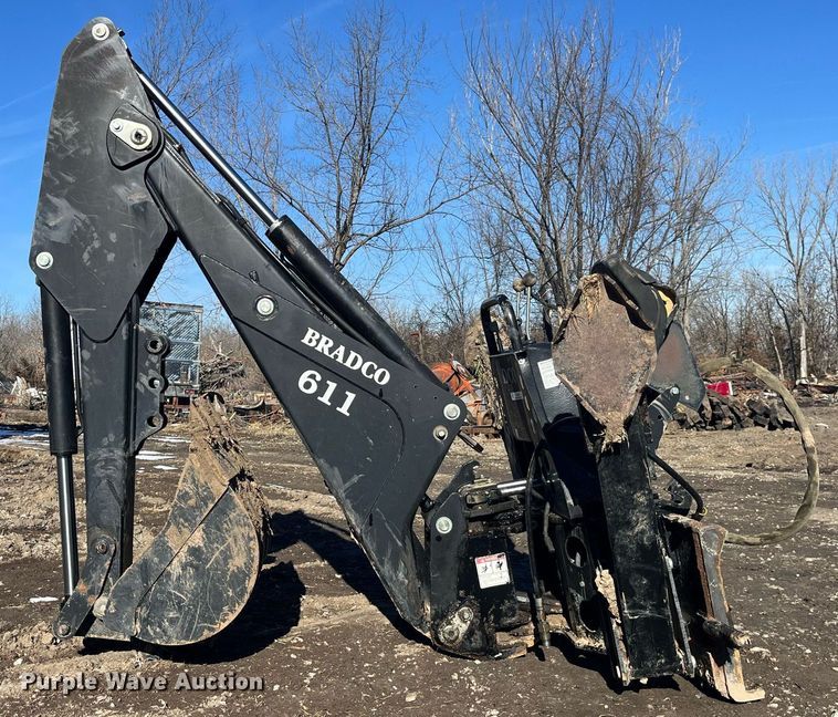 image for item LD9976 Bradco 8611X skid steer backhoe