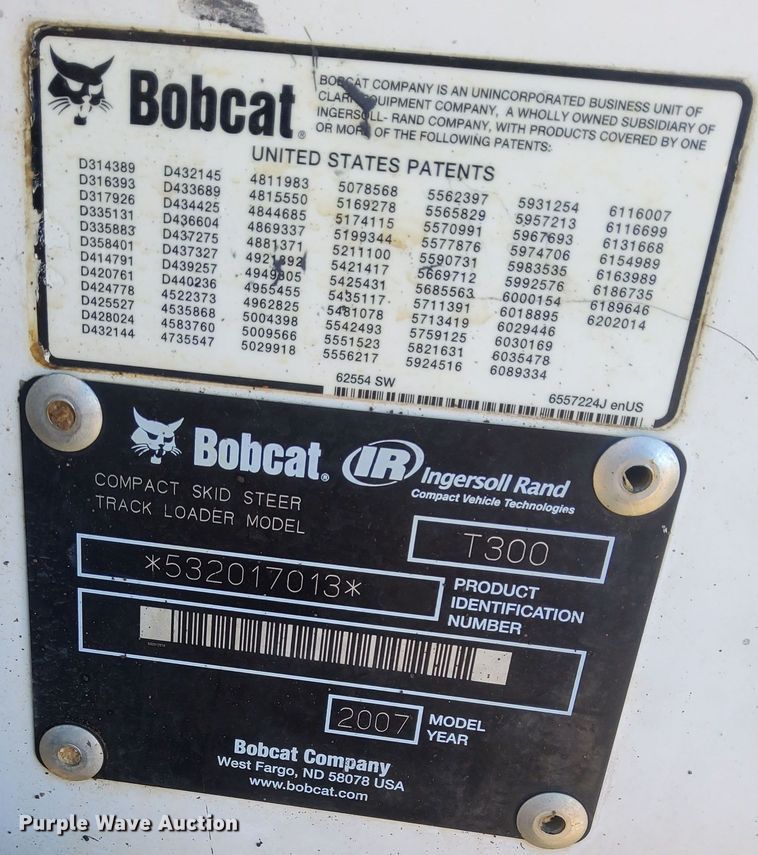 image for item NM9277 2007 Bobcat T300 tracked skid steer loader