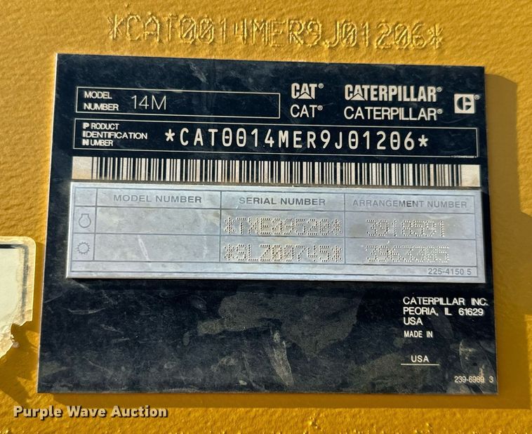 image for item NM9286 2014 Caterpillar 14M motor grader