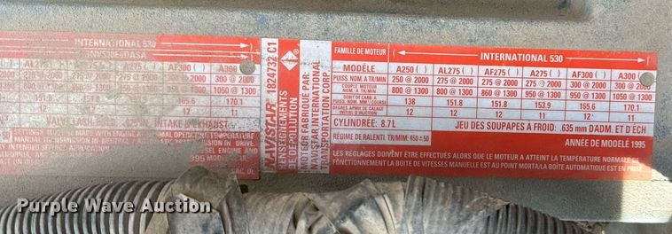 image for item NN9494 1996 International  crane truck