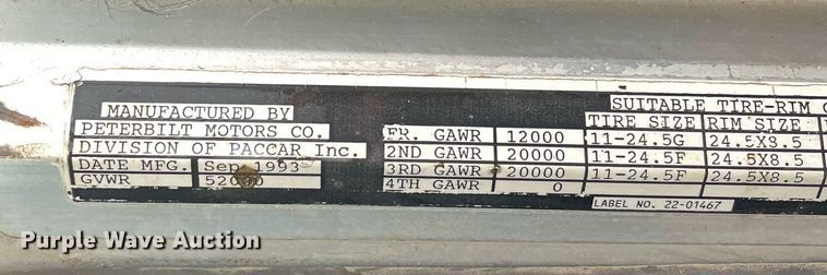 image for item NZ9007 1994 Peterbilt 378 dump truck