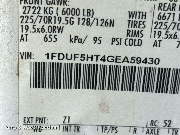 image for item OJ9485 2016 Ford   F550 Super Duty   bucket truck