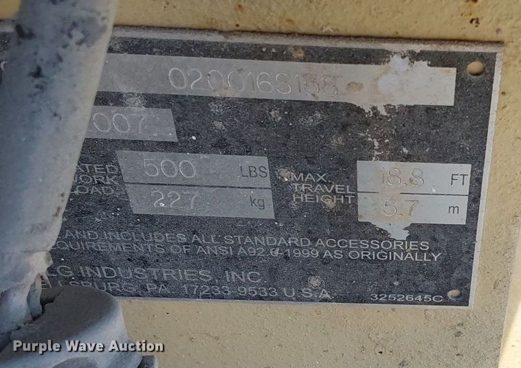 image for item OJ9730 2007 JLG 1930ES scissor lift