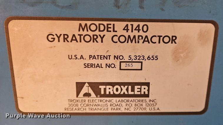 image for item OJ9735 Troxler 4140 gyratory compactor