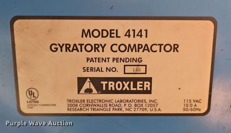 image for item OJ9737 Troxler 4141 gyratory compactor
