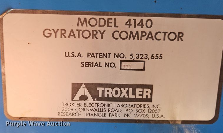 image for item OJ9739 Troxler  4140 gyratory compactor