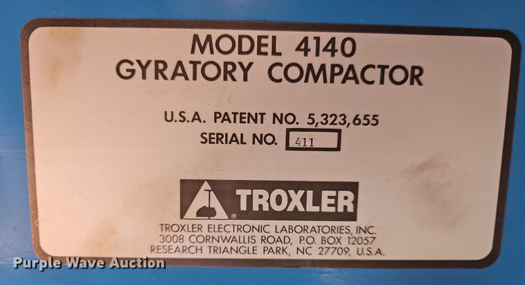 image for item OJ9743 Troxler  4140 gyratory compactor