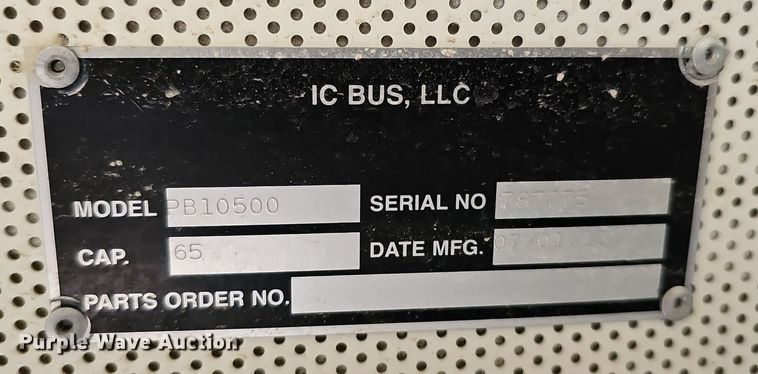 image for item DK0549 2014 IC Corporation PB10500 school bus