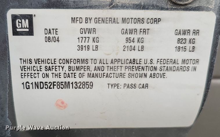 image for item DK0550 2005 Chevrolet Malibu Classic 