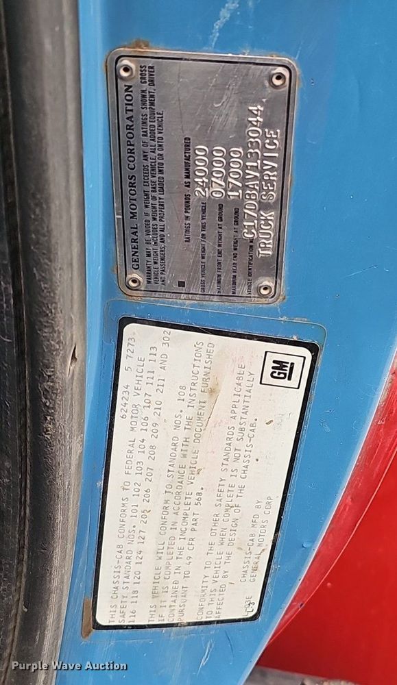 image for item DK0568 1980 Chevrolet 70 fire truck