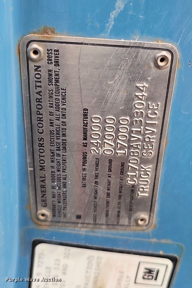 image for item DK0568 1980 Chevrolet 70 fire truck