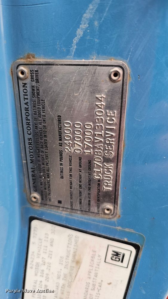 image for item DK0568 1980 Chevrolet 70 fire truck