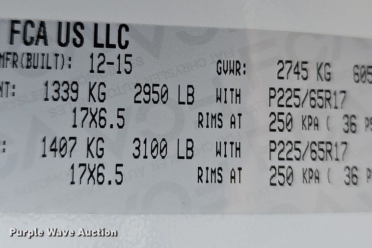 image for item DM1541 2016 Braun handicap accessible van