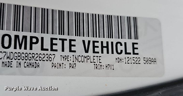 image for item DM1541 2016 Braun handicap accessible van