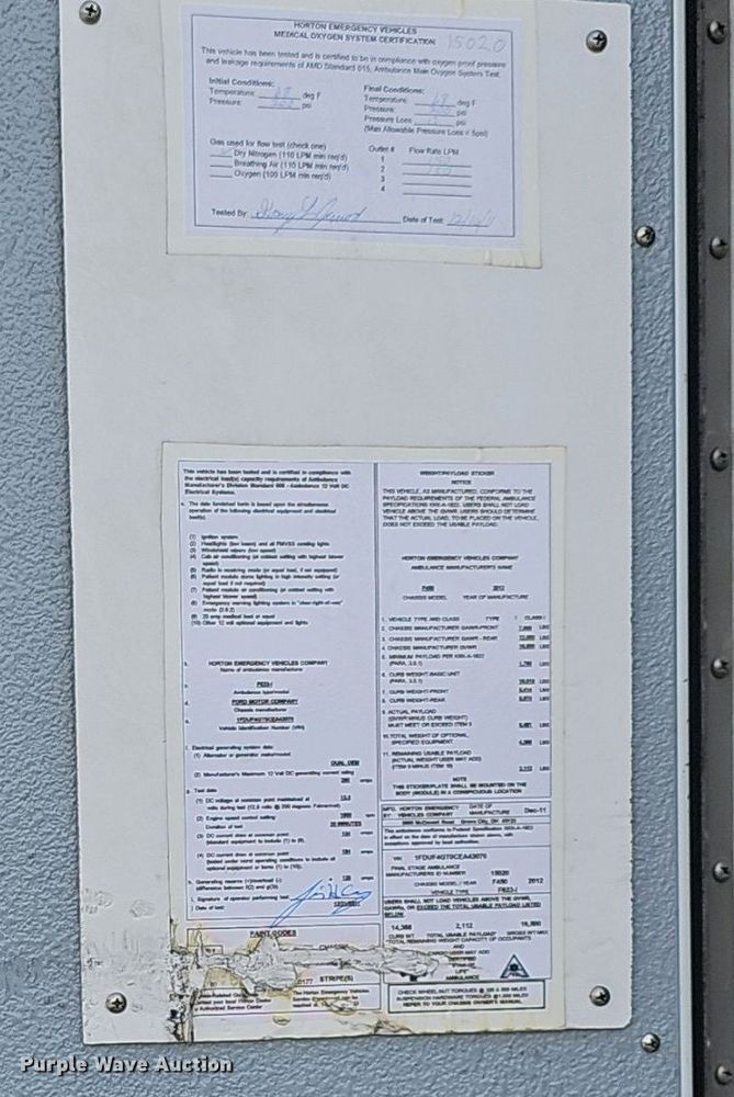 image for item DM1549 2012 Ford F450 Super Duty XLT ambulance