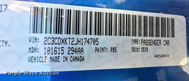 image for item DM2704 2018 Dodge Charger Police 