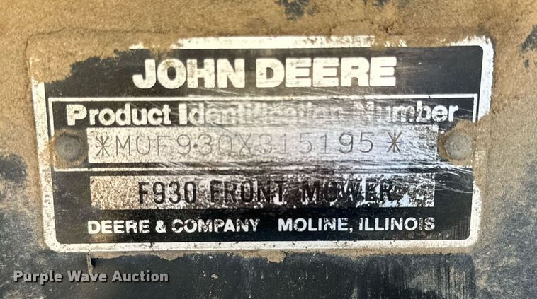 image for item DQ1585 John Deere F930 lawn mower