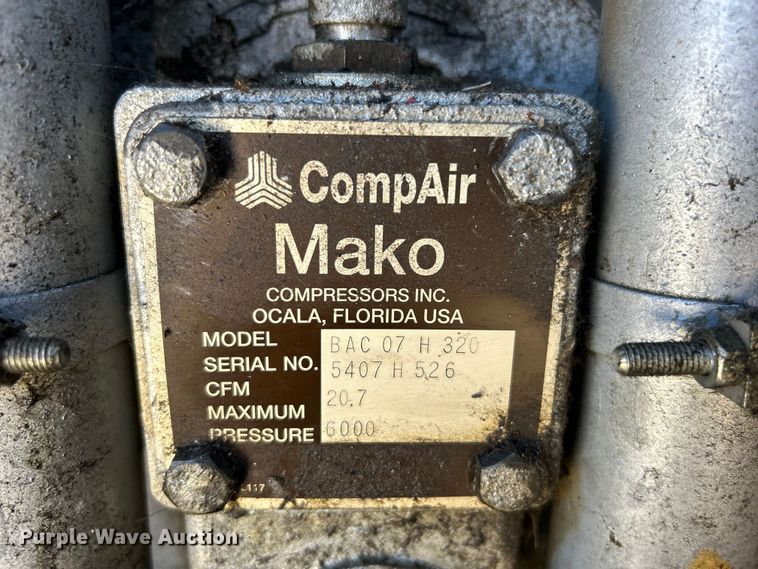 image for item EG0224 CompAir Mako BA077320 breathing air compressor
