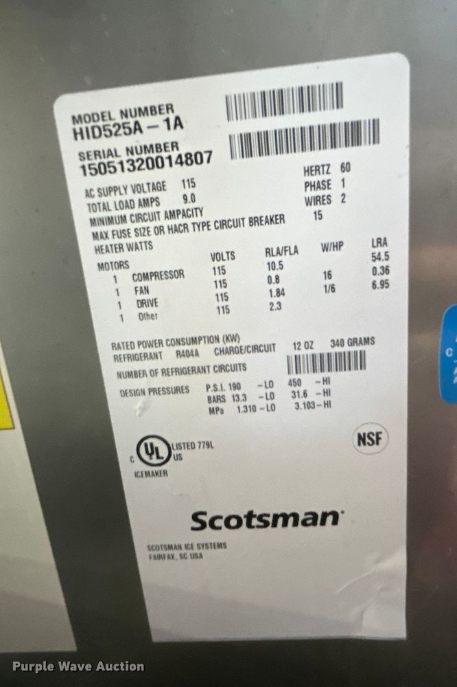 image for item EG0277 Scotman HID525A-1 ice machine