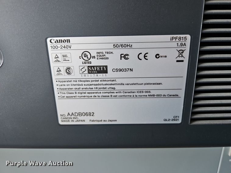 image for item EI3570 Canon iPF815 printer