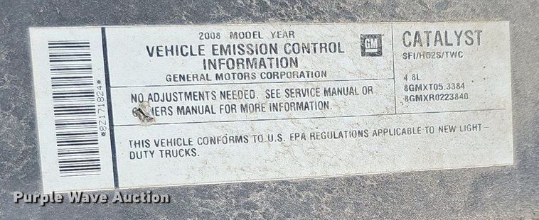 image for item EJ5876 2008 Chevrolet Silverado 1500 pickup truck