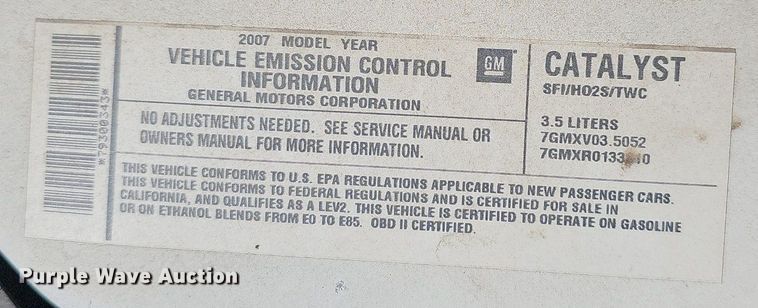 image for item EJ5886 2007 Chevrolet Impala LS 