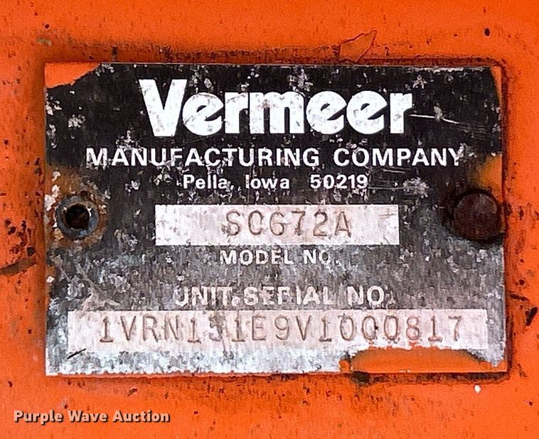 image for item EK4073 1997 Vermeer SC672A stump grinder