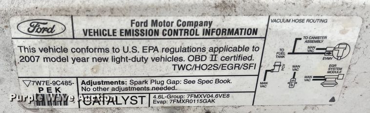 image for item KV9813 2007 Ford Crown Victoria Police Interceptor 