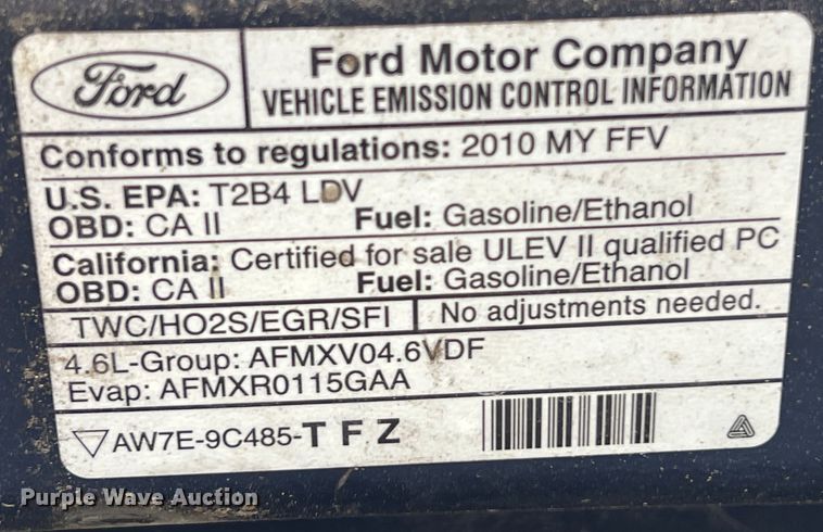 image for item KV9814 2010 Ford Crown Victoria Police Interceptor 