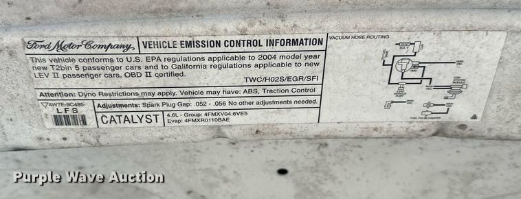 image for item KV9876 2004 Ford  Crown Victoria Police Interceptor  