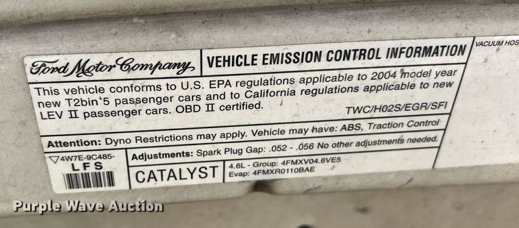 image for item KV9877 2004 Ford Crown Victoria Police Interceptor 