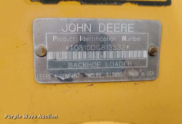 image for item LA9665 1995 John Deere 310D backhoe