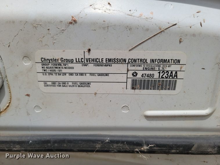 image for item LA9680 2015 Dodge  Charger Police