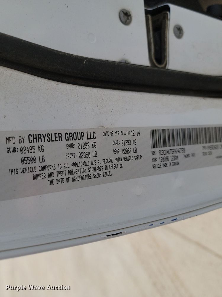 image for item LA9680 2015 Dodge  Charger Police