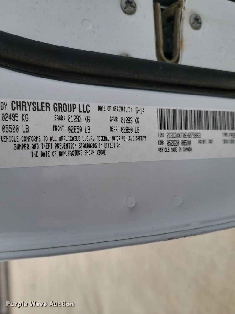 image for item LA9681 2014 Dodge  Charger  Police