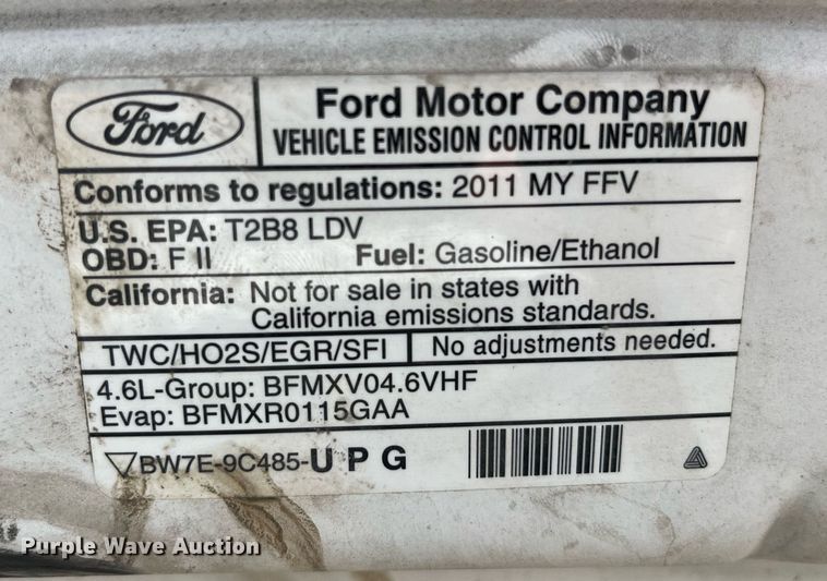 image for item LD9996 2011 Ford Crown Victoria Police Interceptor 