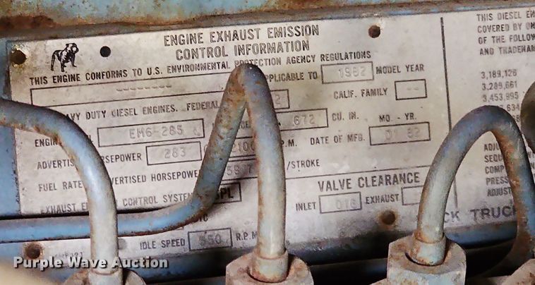 image for item LE9751 1982 Mack MC686F pumper fire truck