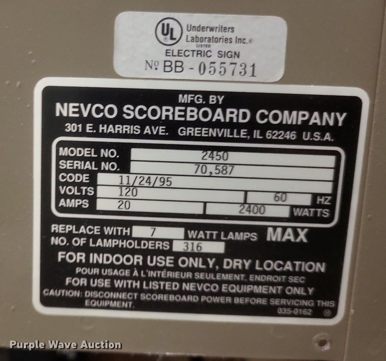 image for item MI9956 Nevco  score boards