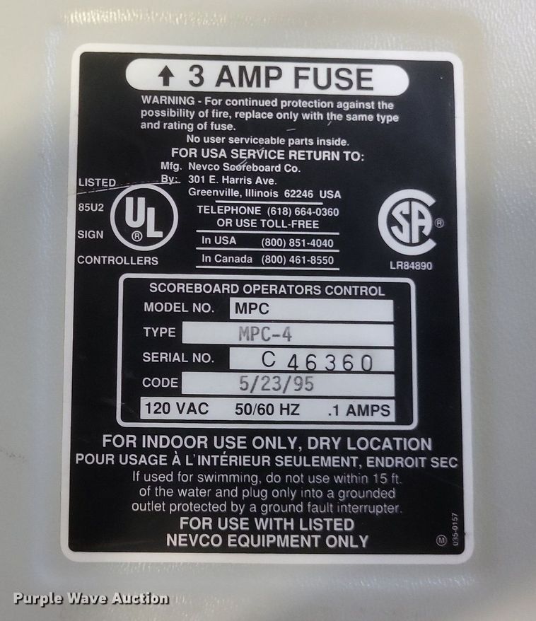 image for item MI9956 Nevco  score boards