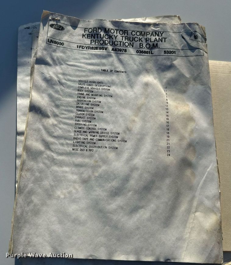 image for item NF9338 1995 Ford L8000 dump truck